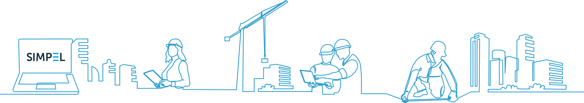 Simpel Platform Line Drawing